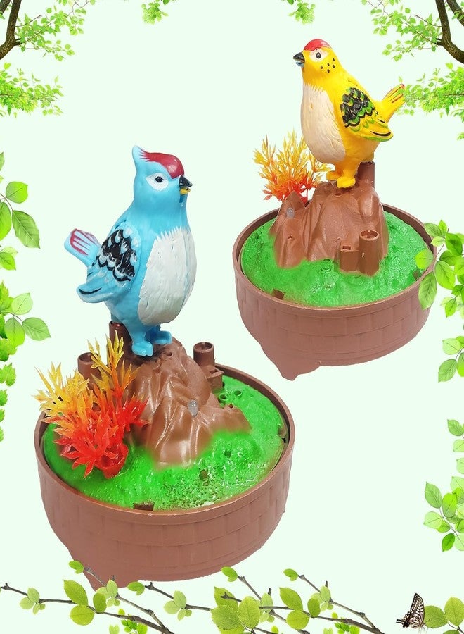 في جراسب طائر فيغراسپ المُغرّد المُفعّل بالصوت في قفص مُعلّق - لعبة طائر بينجرا جميلة للأطفال مع ضوء LED - صفّق لرؤية المنقار المتحرك والأجنحة الخافقة - اللون والتصميم حسب المخزون (التصميم 2) - Image 5